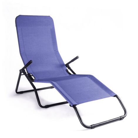Sedia a sdraio lettino basculante blu Formentera • BricoLiveRoma
