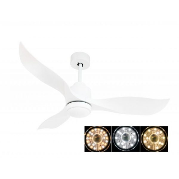 Ventilatore da Soffitto Bianco Luce LED a Pale Lampada Lampadario E  Telecomando • BricoLiveRoma