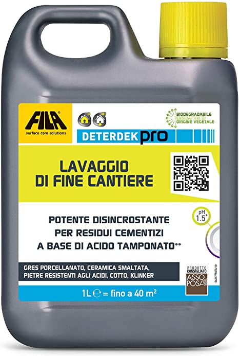FILA Surface Deterdek PRO Detergente acido 1 lt • BricoLiveRoma