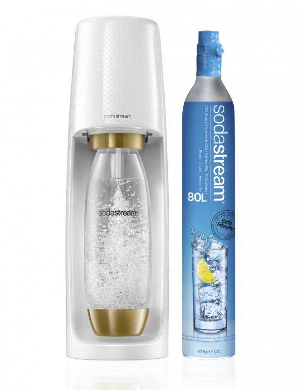 Sodastream Spirit Bottiglia 1L Inclusa Oro/Bianco • BricoLiveRoma