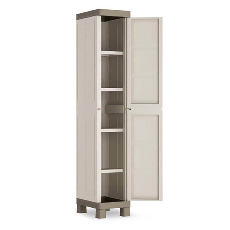 Armadio Keter Excellence 1 Anta - Compatto E Regolabile Per Spazi Piccoli, Beige/Tortora - Foto 6