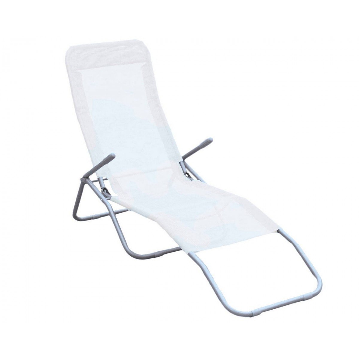 Sedia a sdraio lettino basculante Formentera Bianca • BricoLiveRoma