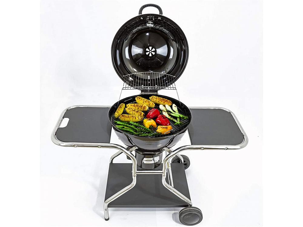 Barbecue MasterCook Friend A Carbonella - Doppia Griglia, Termometro E Ruote