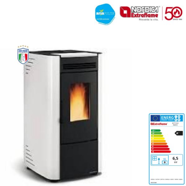 Stufa a pellet La Nordica Extraflame Ketty Evo 2.0 Bianca 6.5 Kw Stufe a pellet Stufa a pellet La Nordica Extraflame Ketty Evo 2.0 Bianca 6.5 Kw
