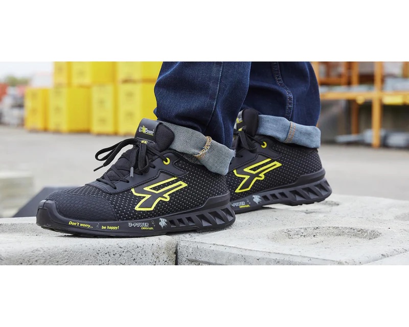 Scarpa antinfortunistica DUNLOP MATT BLACK S3, microfibra + TPU, punta in fibra di vetro, ESD, DL0201068